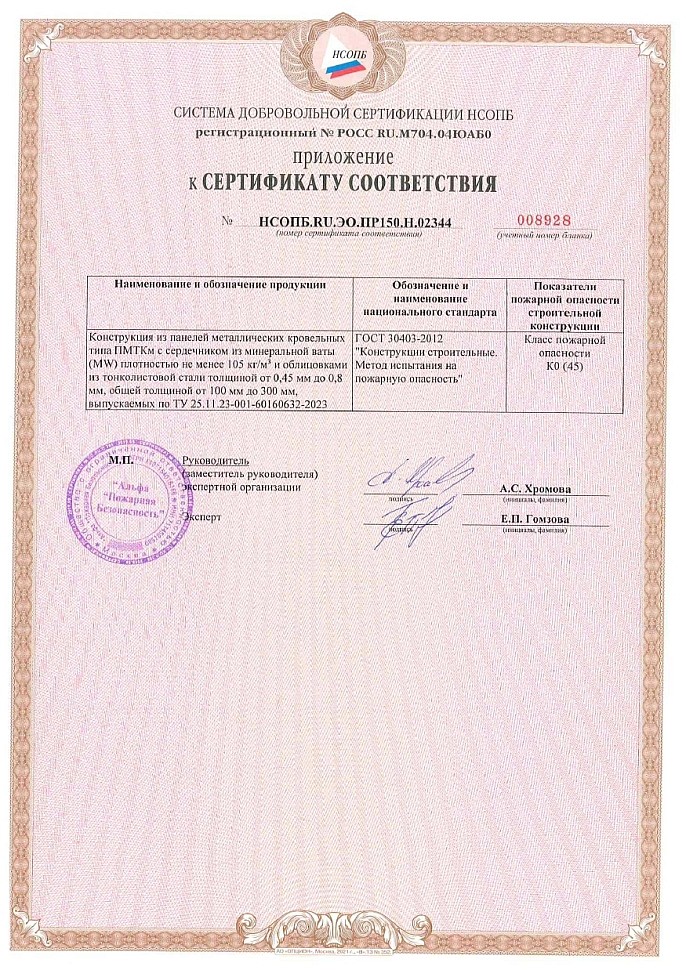 Сертификат соответствия Кровля МВ ТУ — стр. 3