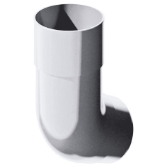 Колено трубы Verat 125/82 135 градусов белый