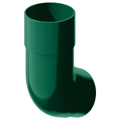 Колено трубы Verat 125/82 108 градусов зеленый